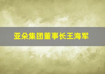 亚朵集团董事长王海军