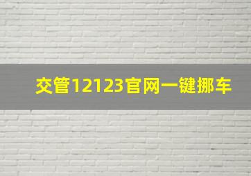 交管12123官网一键挪车