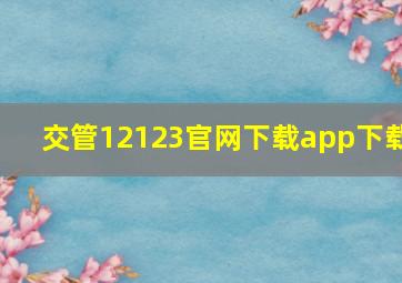 交管12123官网下载app下载