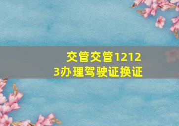 交管交管12123办理驾驶证换证