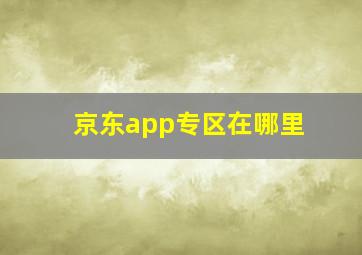 京东app专区在哪里