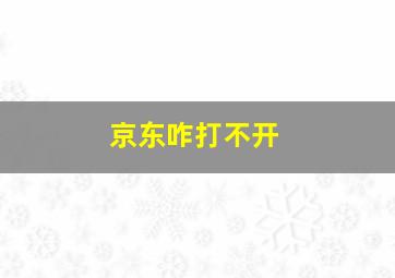 京东咋打不开