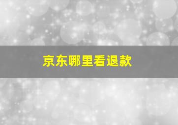 京东哪里看退款