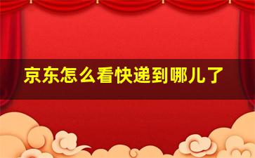 京东怎么看快递到哪儿了