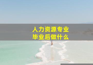 人力资源专业毕业后做什么