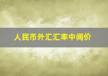 人民币外汇汇率中间价