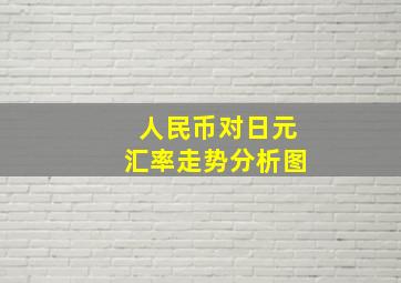 人民币对日元汇率走势分析图