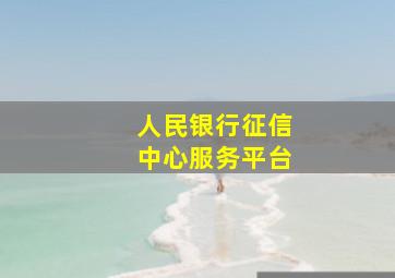 人民银行征信中心服务平台