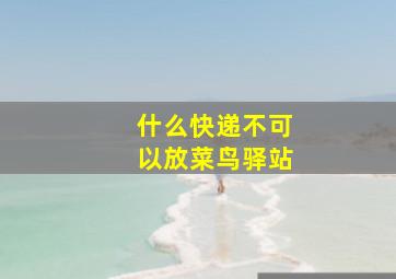 什么快递不可以放菜鸟驿站