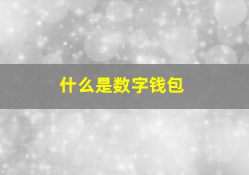 什么是数字钱包