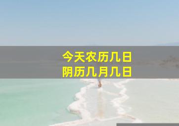 今天农历几日阴历几月几日