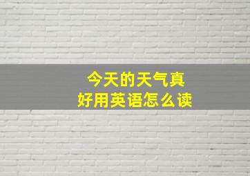 今天的天气真好用英语怎么读