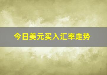 今日美元买入汇率走势