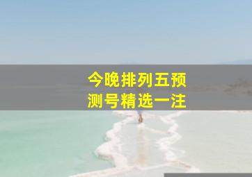 今晚排列五预测号精选一注