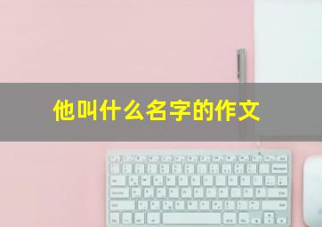 他叫什么名字的作文