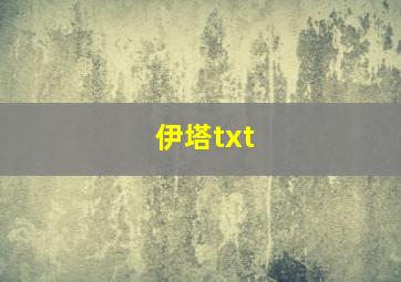 伊塔txt