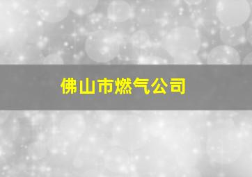 佛山市燃气公司