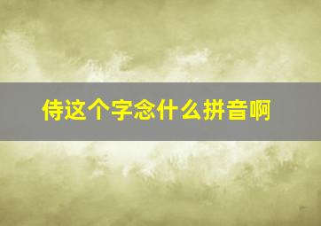 侍这个字念什么拼音啊