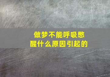 做梦不能呼吸憋醒什么原因引起的