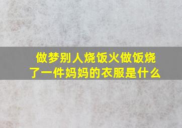 做梦别人烧饭火做饭烧了一件妈妈的衣服是什么