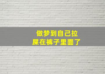 做梦到自己拉屎在裤子里面了