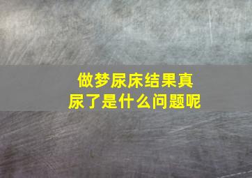 做梦尿床结果真尿了是什么问题呢