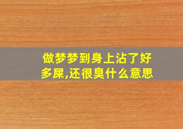 做梦梦到身上沾了好多屎,还很臭什么意思