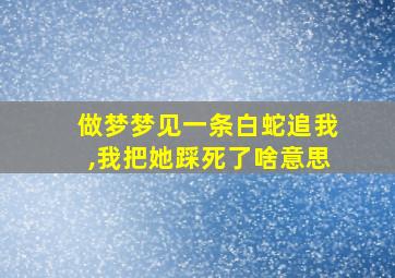 做梦梦见一条白蛇追我,我把她踩死了啥意思