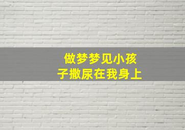 做梦梦见小孩子撒尿在我身上