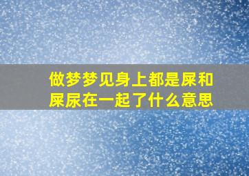 做梦梦见身上都是屎和屎尿在一起了什么意思