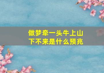 做梦牵一头牛上山下不来是什么预兆