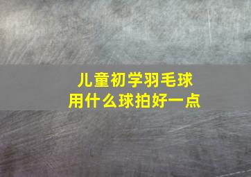 儿童初学羽毛球用什么球拍好一点