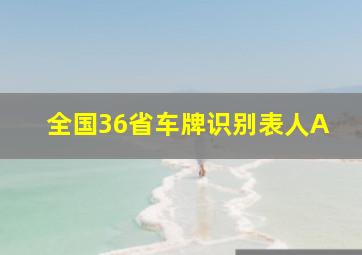 全国36省车牌识别表人A