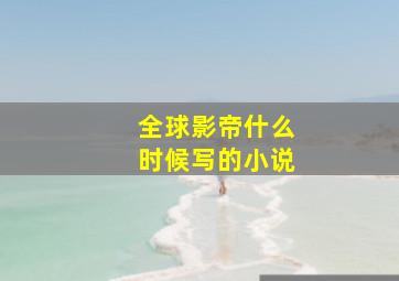 全球影帝什么时候写的小说