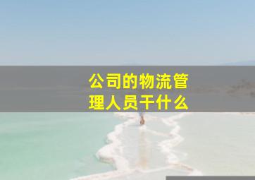 公司的物流管理人员干什么