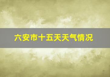 六安市十五天天气情况