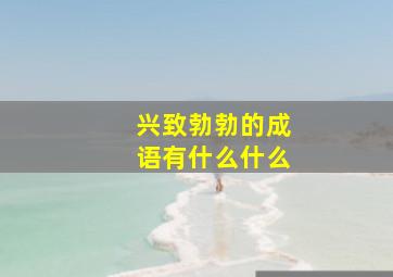 兴致勃勃的成语有什么什么