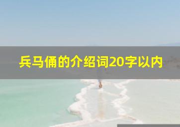 兵马俑的介绍词20字以内