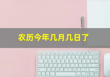 农历今年几月几日了