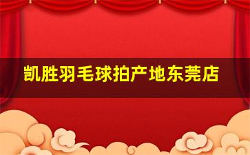 凯胜羽毛球拍产地东莞店