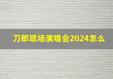 刀郎现场演唱会2024怎么