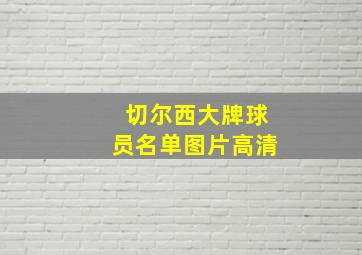 切尔西大牌球员名单图片高清