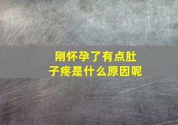 刚怀孕了有点肚子疼是什么原因呢