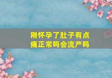 刚怀孕了肚子有点痛正常吗会流产吗