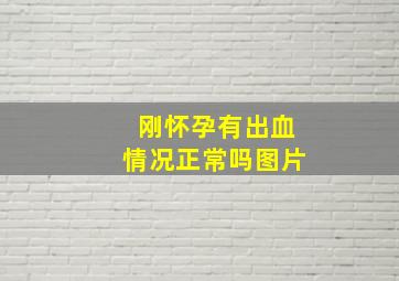 刚怀孕有出血情况正常吗图片