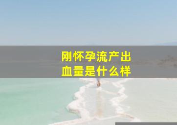 刚怀孕流产出血量是什么样