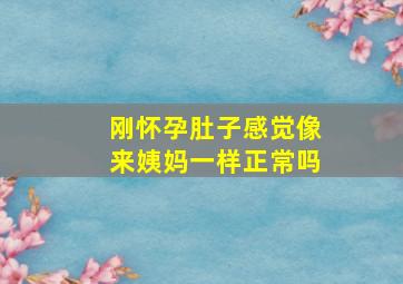 刚怀孕肚子感觉像来姨妈一样正常吗