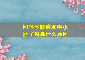 刚怀孕腰疼胸疼小肚子疼是什么原因