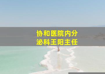 协和医院内分泌科王阳主任