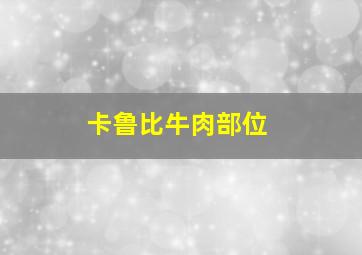 卡鲁比牛肉部位